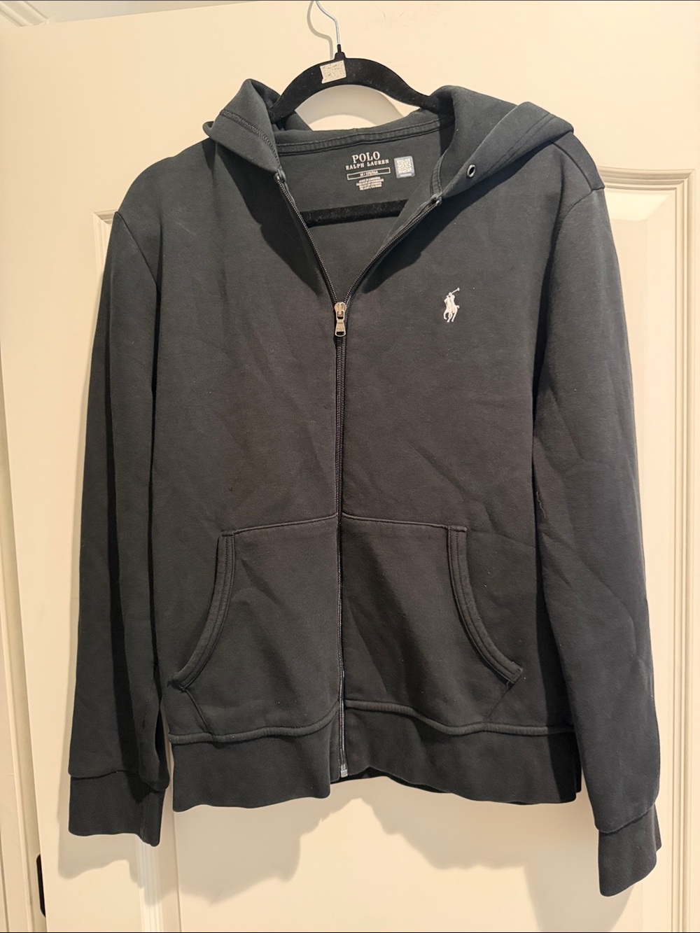Polo Ralph Lauren Double Knit Full-Zip Hoodie black size medium - Picture 4 of 9